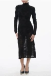 Balmain Turtleneck See Through Sheath Dress