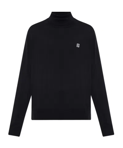 Balmain Turtleneck Sweater In Black