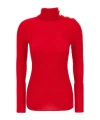 Balmain Turtleneck Sweater In Red