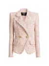 Balmain Tweed Jacket With 2 Buttons In Pink