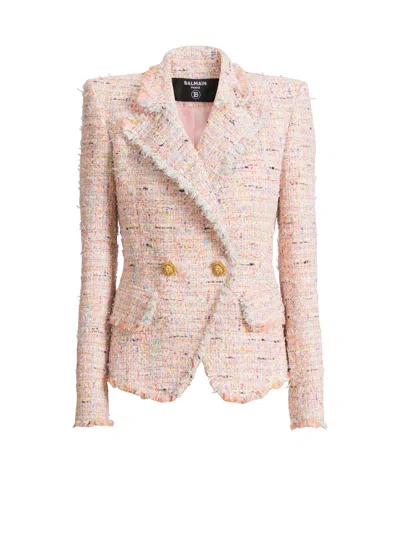 BALMAIN TWEED 2-BUTTON JACKET