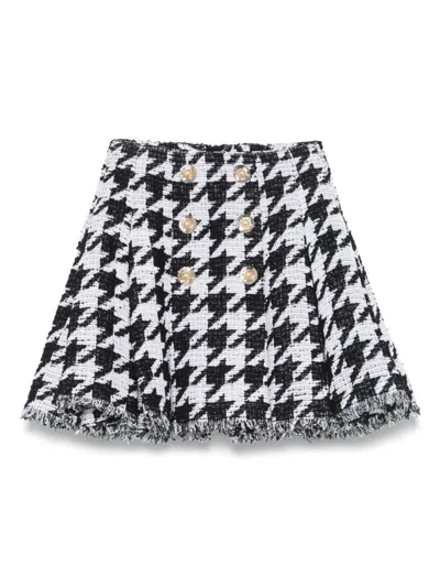 BALMAIN TWEED-ROCK IN A-LINIE