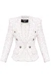 Balmain Tweed Blazer In White