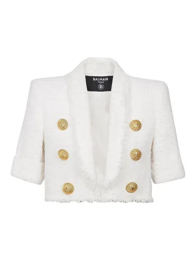 Balmain Coats & Jackets In White