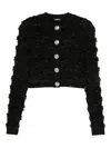 Balmain Knitwear Cardigan Tweed Texture In Black