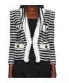 Balmain Women's 4pkt Mariniere Tweed Jacket In Black