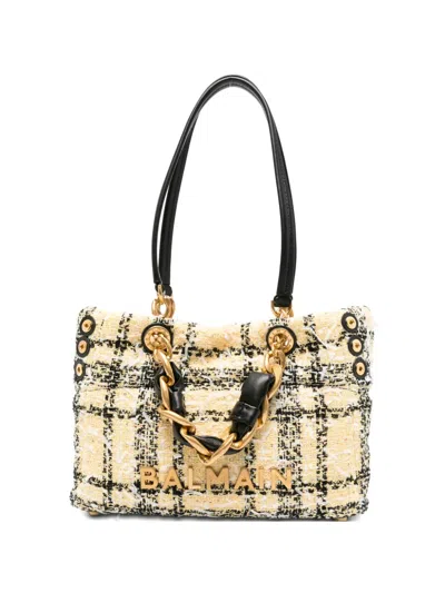 Balmain Borsa A Spalla 1945 Soft Cabas Small In Neutral