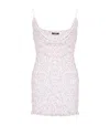 Balmain Tweed Cowl-neck Mini Dress In White
