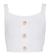 Balmain Cotton Blend Top Button Embellishments