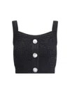 Balmain Light Tweed Top Straps In Black