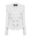 Balmain Slim-fit Tweed Jacket In Neutral