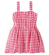 Balmain Tweed Gingham Dress In Red