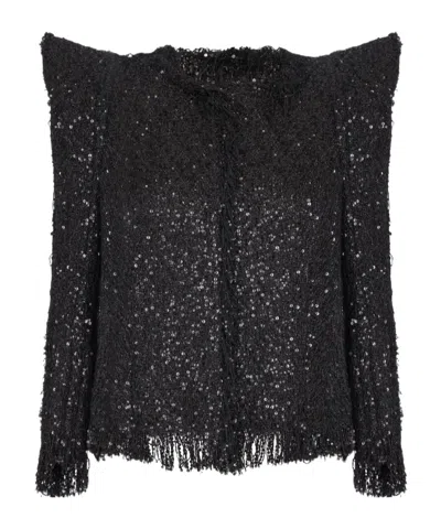 Balmain Tweed Jacket In Black