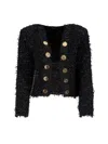 Balmain Tweed Jacket In Black