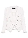 Balmain Tweed Blazer In White