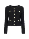 Balmain Tweed Lurex Jacket In Black