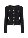 Balmain Tweed Lurex Jacket In Black  