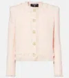 Balmain Five-button Tweed Jacket In Pink