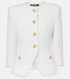 Balmain White Structured Blazer With Buttons And Pockets In White