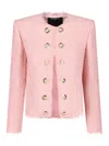 Balmain Tweed Jacket With All-over Sequins And Structured Shoulders