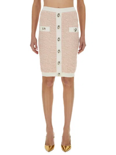 BALMAIN BALMAIN TWEED MIDI SKIRT