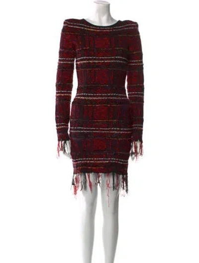 Pre-owned Balmain Tweed Mini Dress