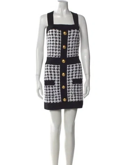Pre-owned Balmain Tweed Mini Dress In Multi