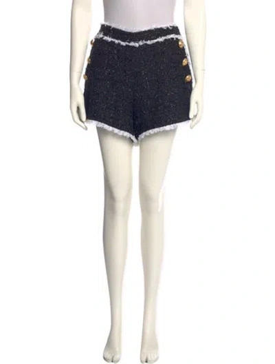 Pre-owned Balmain Tweed Mini Shorts In Neutral