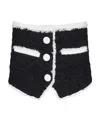 Balmain Tweed Mini Skirt With Contrasting Details In Black