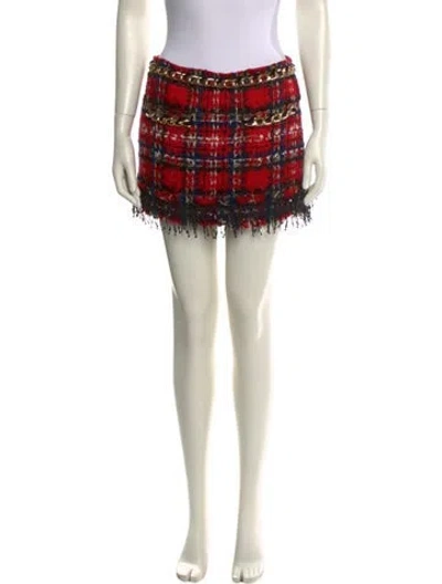 Pre-owned Balmain Tweed Mini Skirt In Neutral