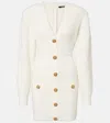 Balmain Tweed Minidress In White