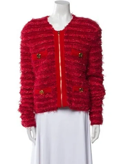 Pre-owned Balmain Tweed Pattern Evening Jacket W/ Tags