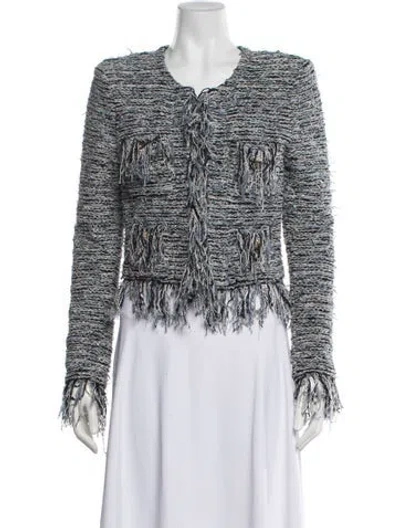 Pre-owned Balmain Tweed Pattern Jacket In Multi