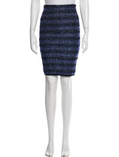 Pre-owned Balmain Tweed Pattern Knee-length Skirt