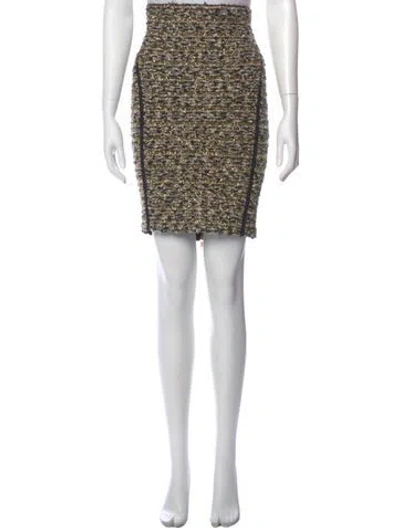 Pre-owned Balmain Tweed Pattern Knee-length Skirt W/ Tags In Neutral