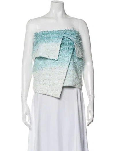 Pre-owned Balmain Tweed Pattern Midi Length Skirt In White