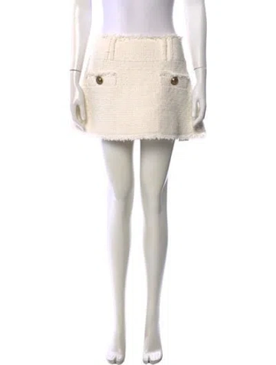 Pre-owned Balmain Tweed Pattern Mini Skirt In Neutral