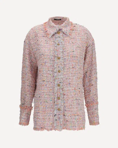 Balmain Tweed Shirt In Multi