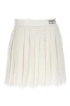 Balmain Tweed High-waisted Pleated Mini Skirt