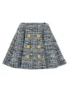 Balmain Space-dyed Cotton-blend Miniskirt