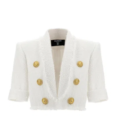 BALMAIN BALMAIN TWEED CROPPED JACKET