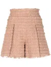 Balmain Tweed Tailored Shorts In Neutrals