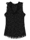 Balmain Sleeveless Tops In 黑色