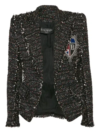 Pre-owned Balmain Tweed Tinsel Blazer