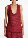 Balmain Glittered Tweed Top