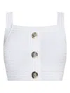 Balmain Cotton Blend Top Button Embellishments