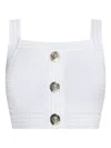 Balmain Cotton Blend Top Button Embellishments In Multi
