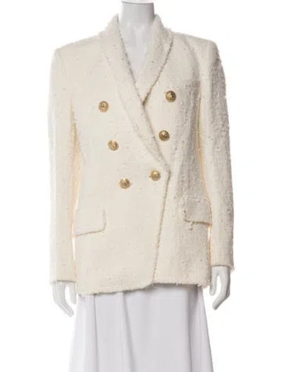 Pre-owned Balmain Tweed Tweed Pattern Blazer W/ Tags In Neutrals