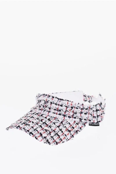 Balmain Tweed Visor In Multi