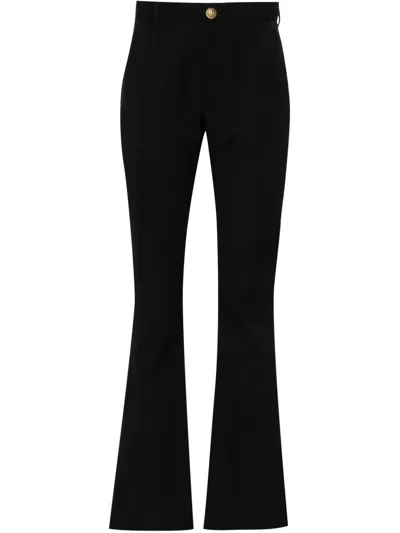 BALMAIN TWILL FLARED TROUSERS